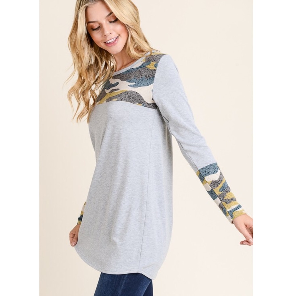 Long Sleeve Camo Top - Picture 6 of 8